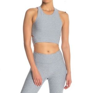 Gray Work Out Top With Cut-Outs